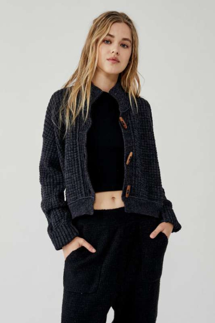 Cardigans * | Fine Free People: Micah Cardi Sunflower Seed