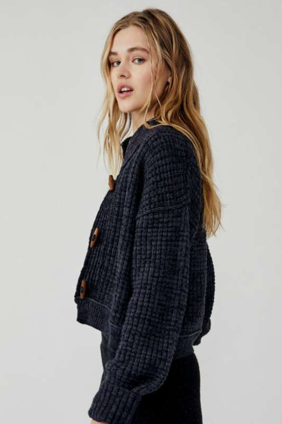 Cardigans * | Fine Free People: Micah Cardi Sunflower Seed