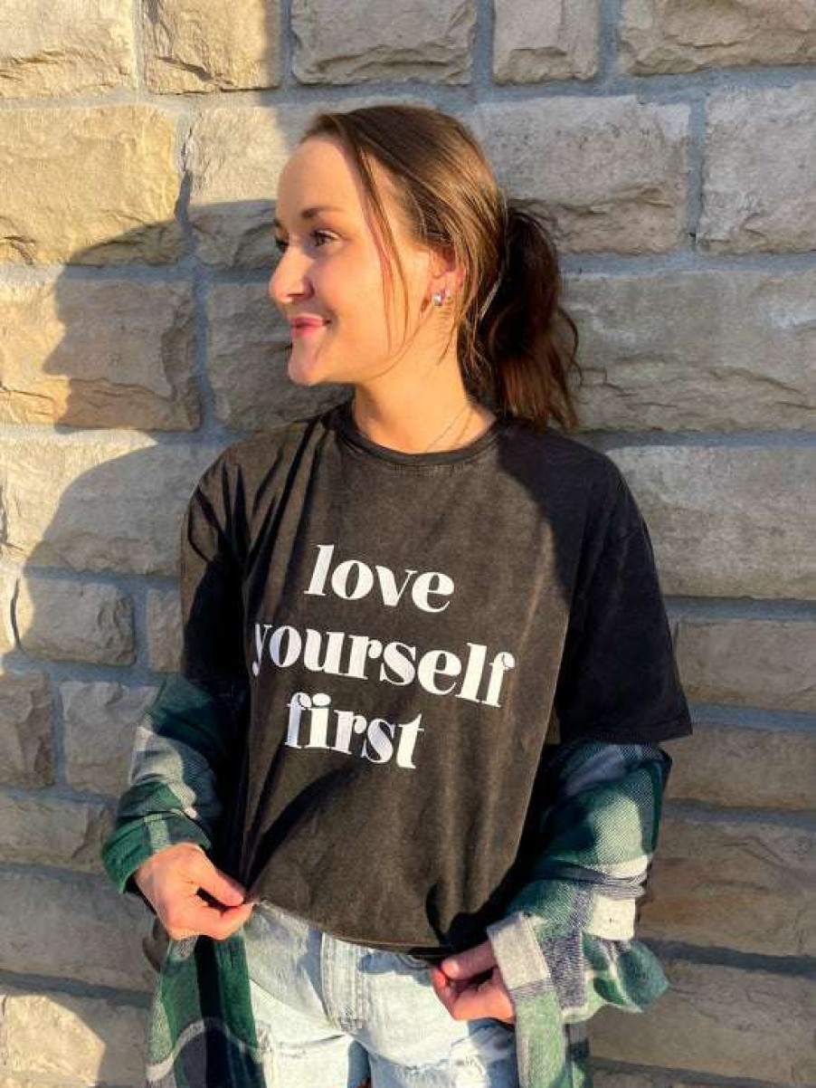 Graphic Tees * | Latest Love Yourself First Tee