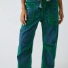 Pants * | Exquisite Free People: Moxie Flocked Pull-On Barrel Pants Kelly Green