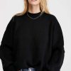 Sweaters * | Diaphanous Free People: Easy Street Tunic Black