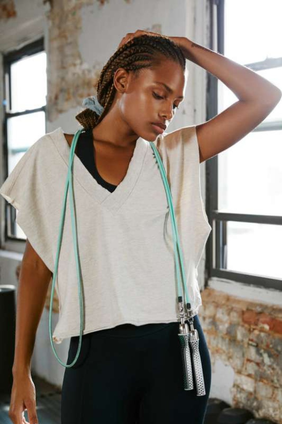 Tops * | Beautiful Free People: Nothing But Sweats Reversible Oatmeal Heather