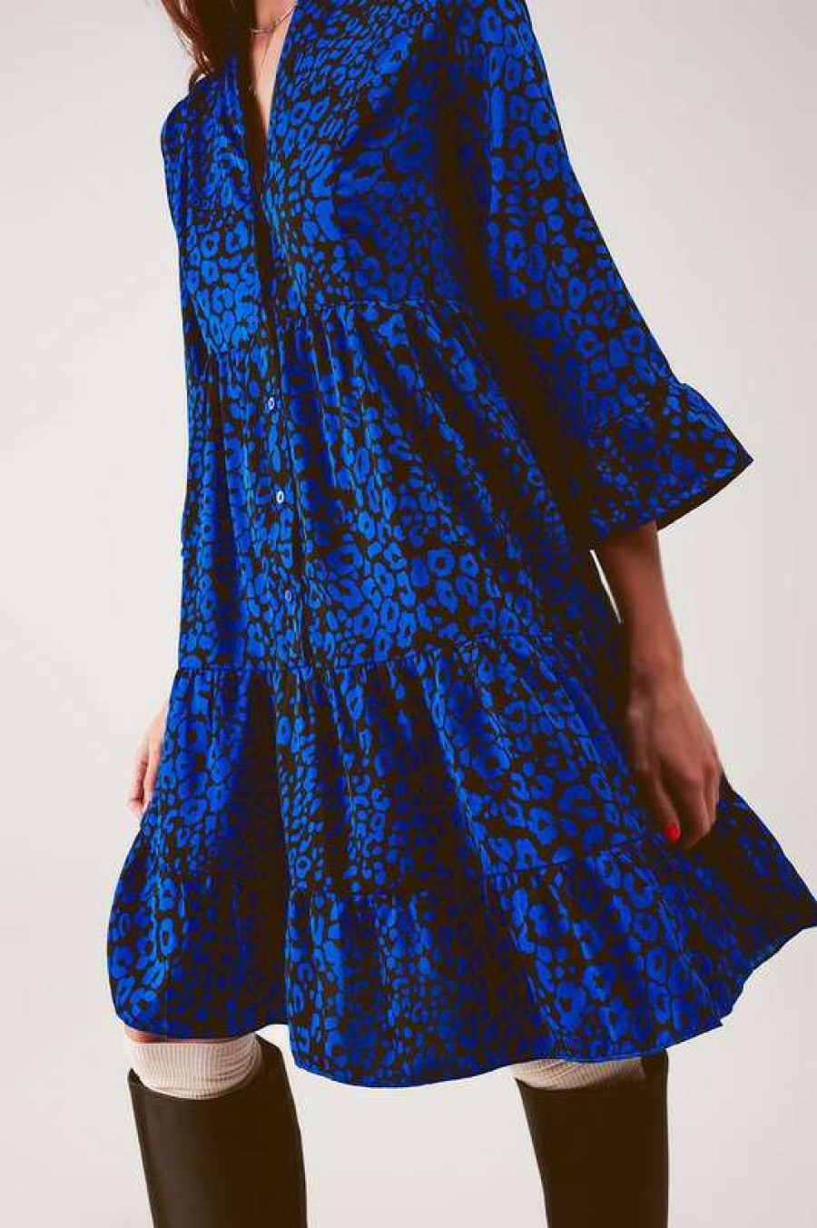 Dresses * | Comely Jungle Fever Dress Blue