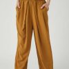 Pants * | Diaphanous Free People: Nothing To Say Pleated Trouser Tiger Eye