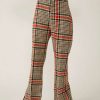 Pants * | Exceptional Free People: Plaid Jules Pant Rust Combo