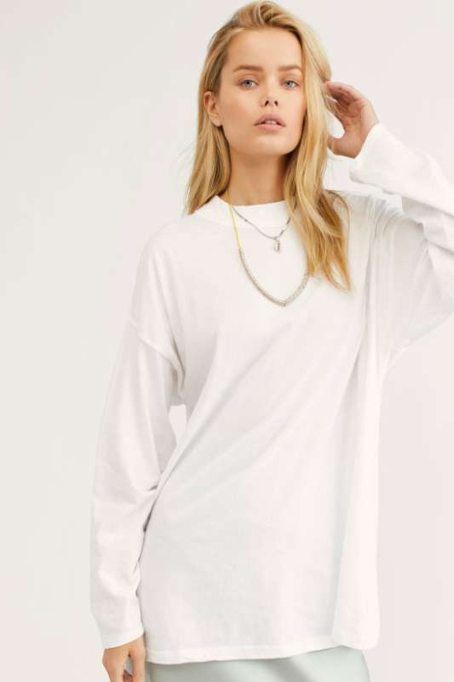 Basics * | Diaphanous Free People: Be Free Tunic White