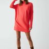 Sweaters * | Particular Free People: Casey Tunic Fiery Red