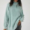 Sweaters * | Latest Free People: Big City Turtleneck Sea Spruce