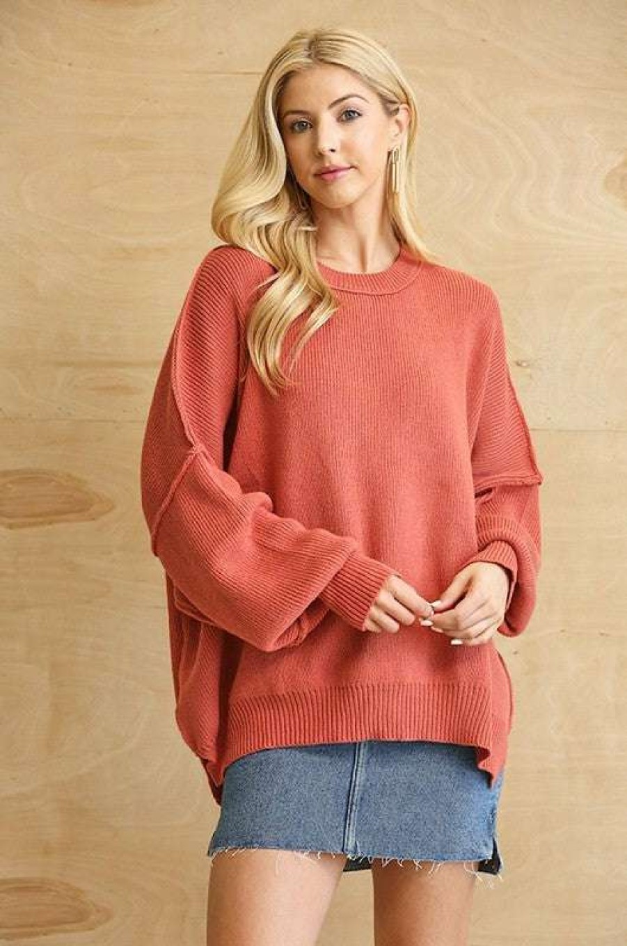 Sweaters * | Hottest Forever Sweater Marsala