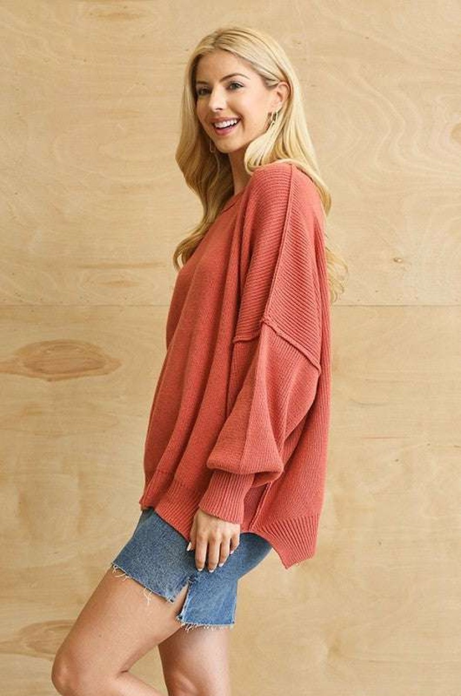 Sweaters * | Hottest Forever Sweater Marsala