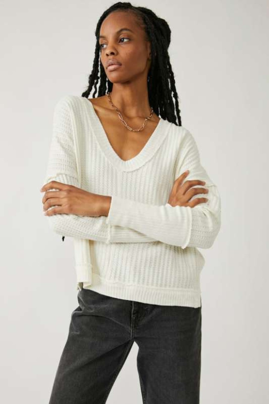 Tops * | Authentic Bf Doorbuster Free People: New Magic Thermal Bones