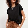 Basics * | Diaphanous Free People: You Rock Tee Black