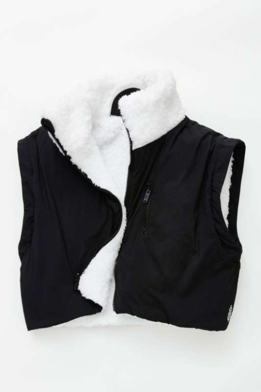 Crop * | Beautiful Free People: Highline Reversible Vest Painted White