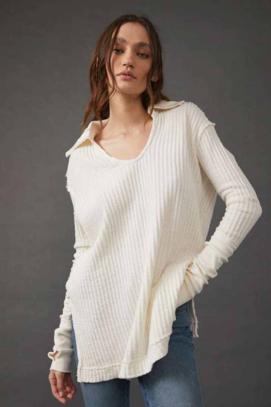 Basics * | Particular Free People: Raymond Thermal Bones