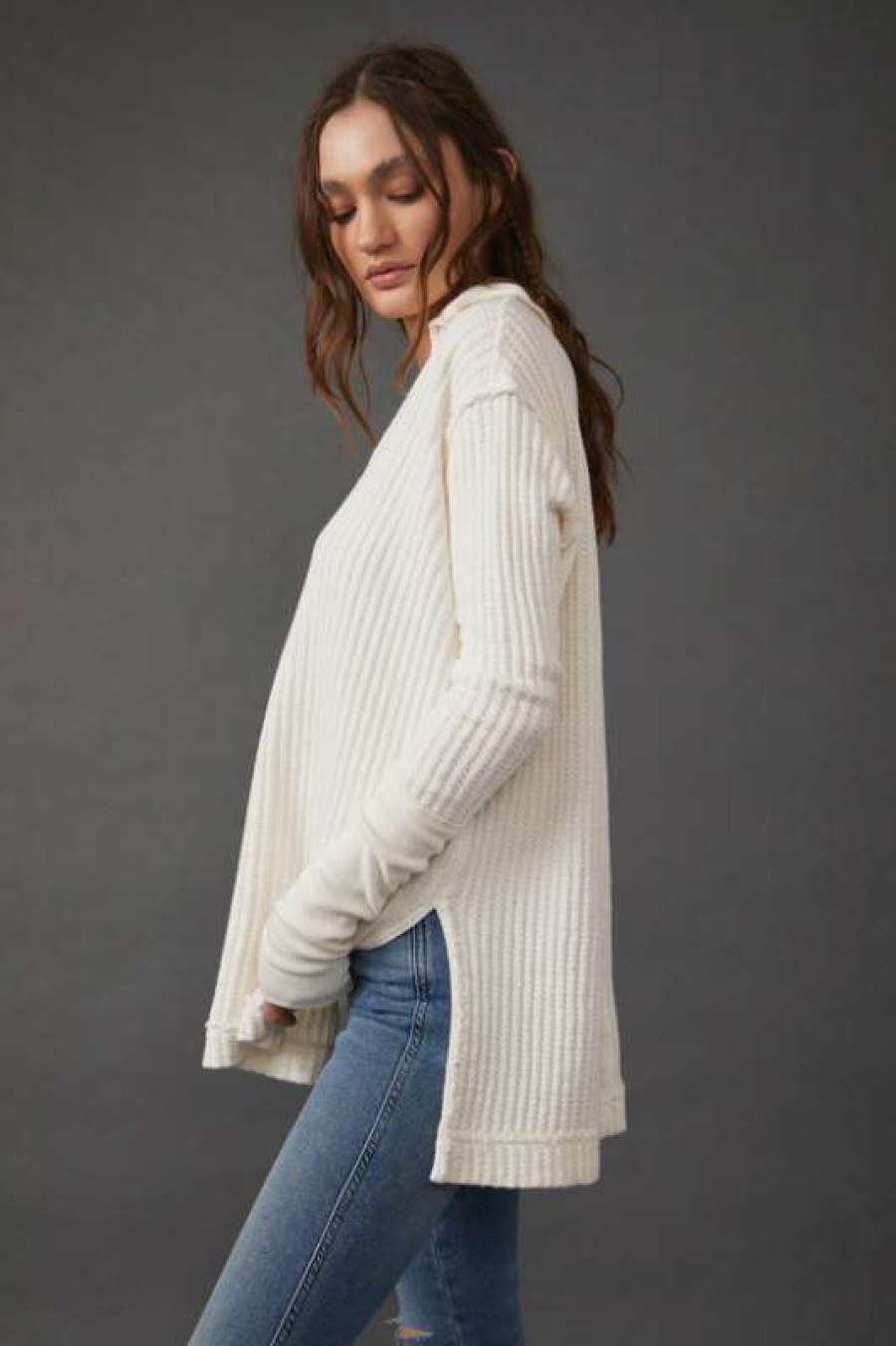 Basics * | Particular Free People: Raymond Thermal Bones