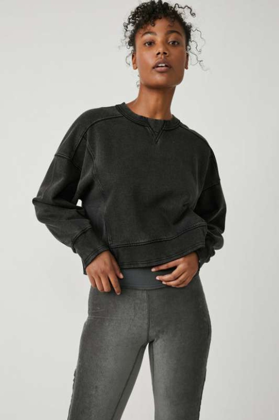 Basics * | Unique Free People: Intercept Pullover Black