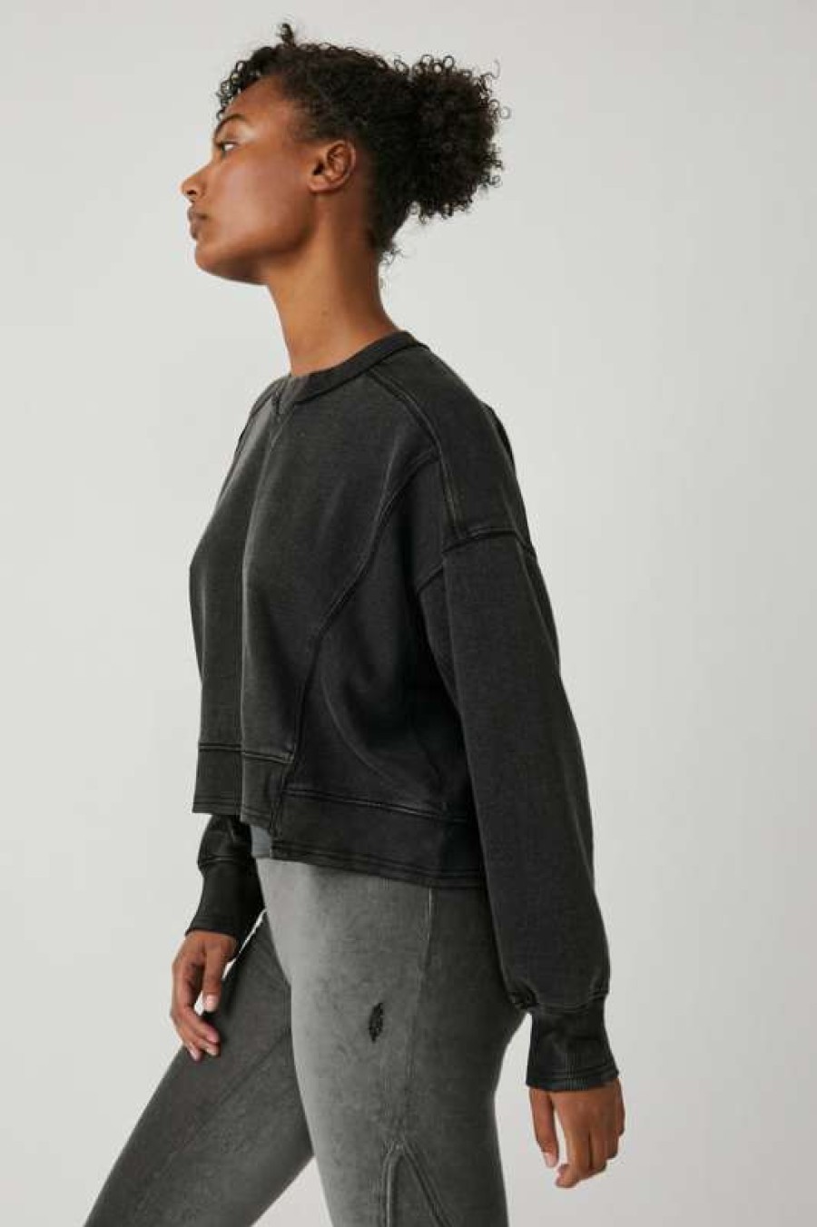 Basics * | Unique Free People: Intercept Pullover Black