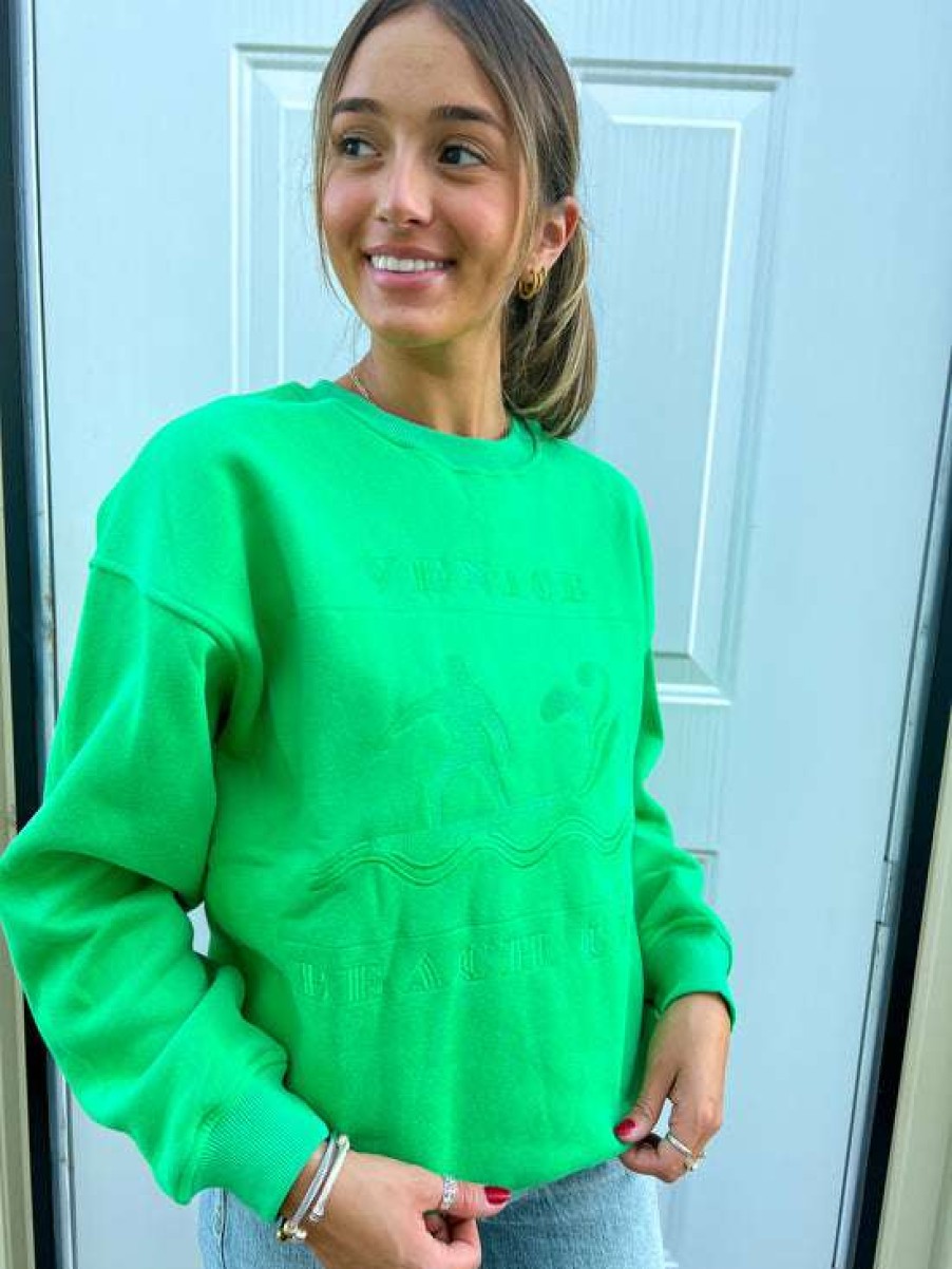 Tops * | Exquisite Bf Doorbuster Venice Beach Pullover Green