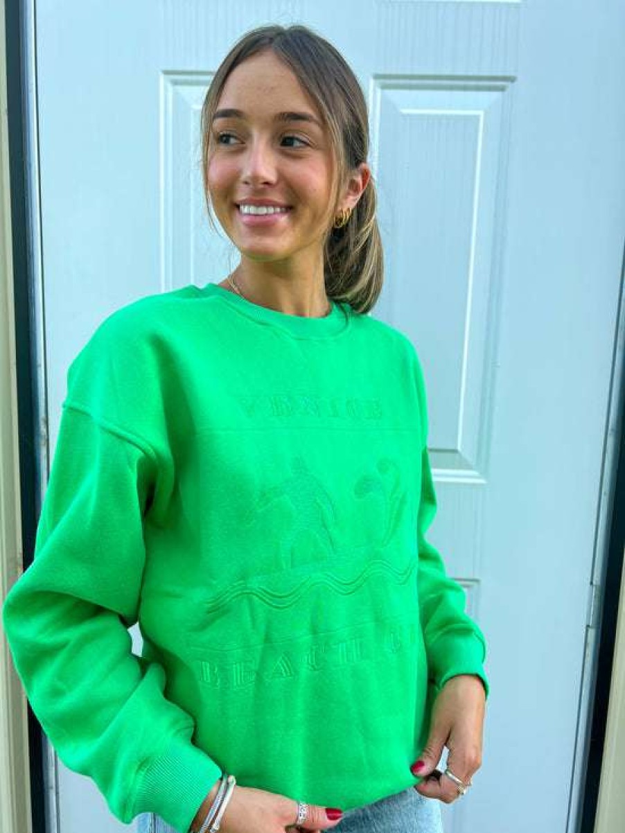 Tops * | Exquisite Bf Doorbuster Venice Beach Pullover Green