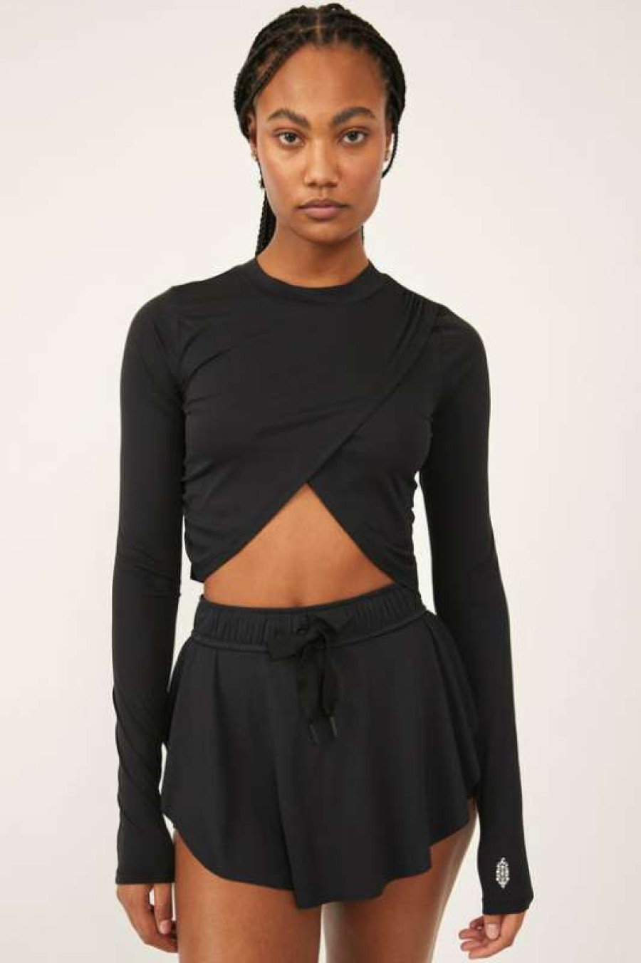 Crop * | Diaphanous Free People: On Point Reversible Layer Black