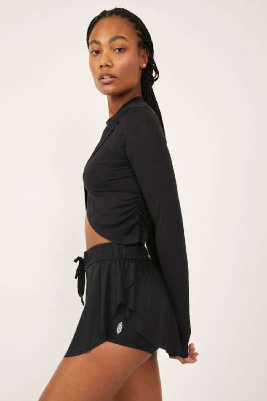 Crop * | Diaphanous Free People: On Point Reversible Layer Black