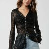 Tops * | Fine Free People: Sequin Shirtee Black