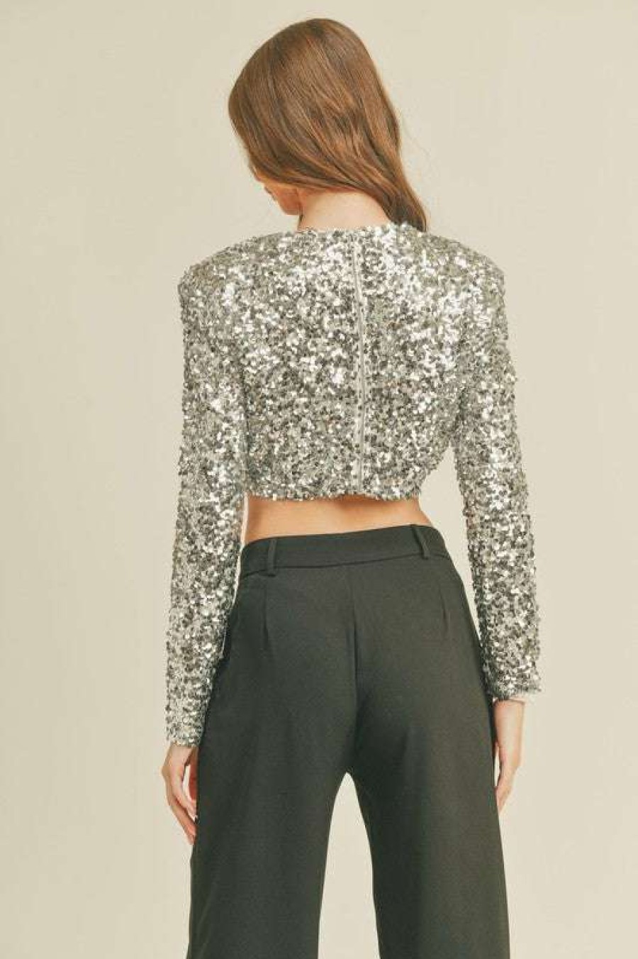 Crop * | Latest Material Girl Sequin Crop Multi