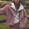 Jackets * | Diaphanous Free People: Joplin Cozy Jacket Smoked Pink