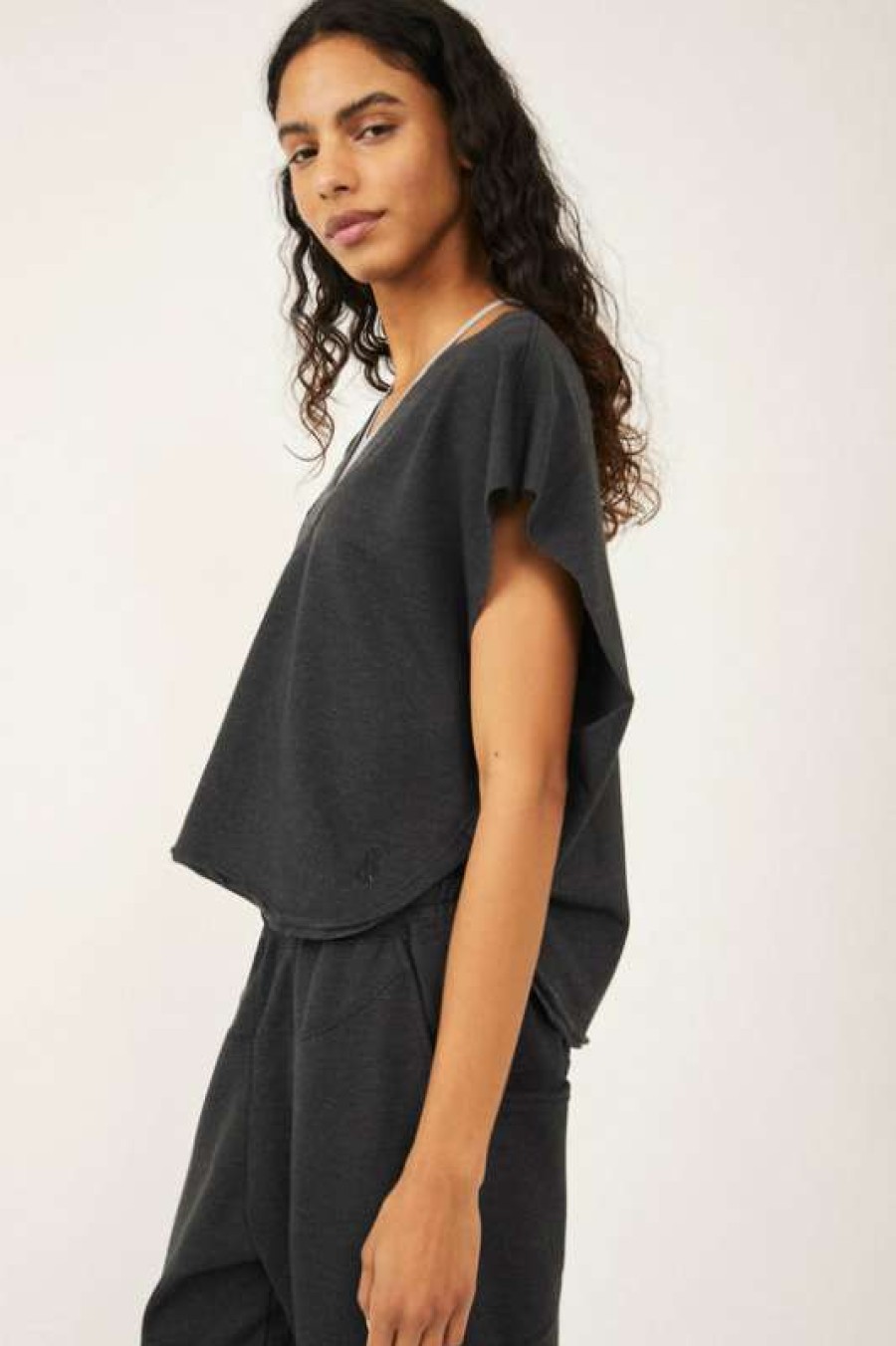 Basics * | Particular Free People: Nothing But Sweats Reversible Charcoal Heather