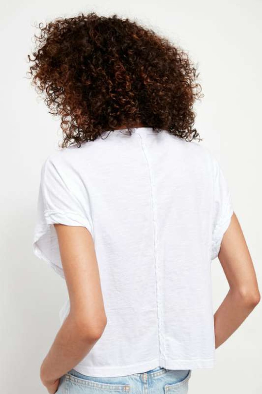 Basics * | Exceptional Free People: You Rock Tee Optic White