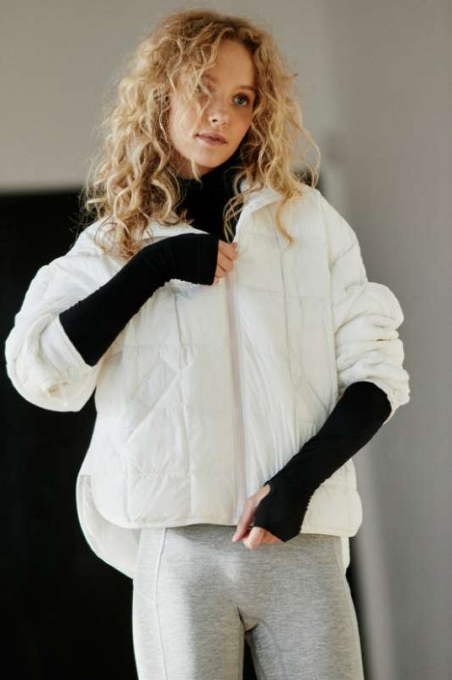 Jackets * | Fine Free People: Pippa Packable Puffer Jacket White