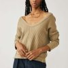 Tops * | Particular Bf Doorbuster Free People: New Magic Thermal Golden Olive