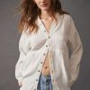 Blouses * | Exceptional Free People: Summer Daydream Buttondown Ivory