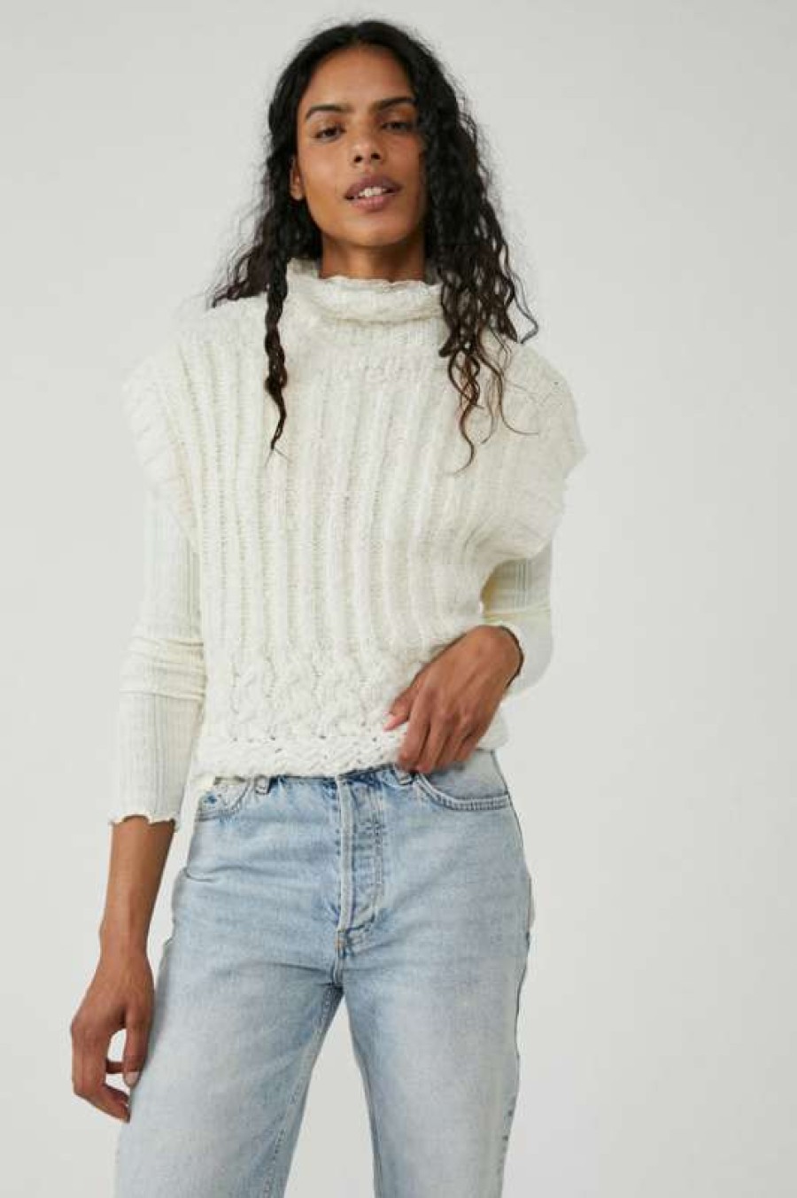 Vests * | Exceptional Free People: Wilder Vest Ivory