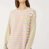 Tops * | Exquisite Free People: Stripey Prep Top Pastel Combo