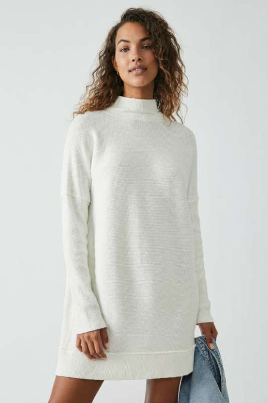 Sweaters * | Unordinary Free People: Casey Tunic Ivory