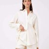 Blouses * | Particular Essence Poplin Shirt Oyster