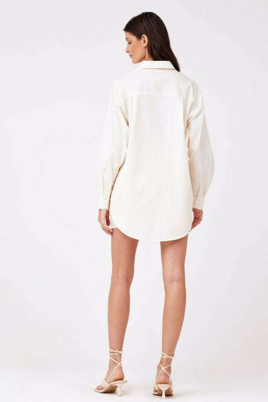 Blouses * | Particular Essence Poplin Shirt Oyster