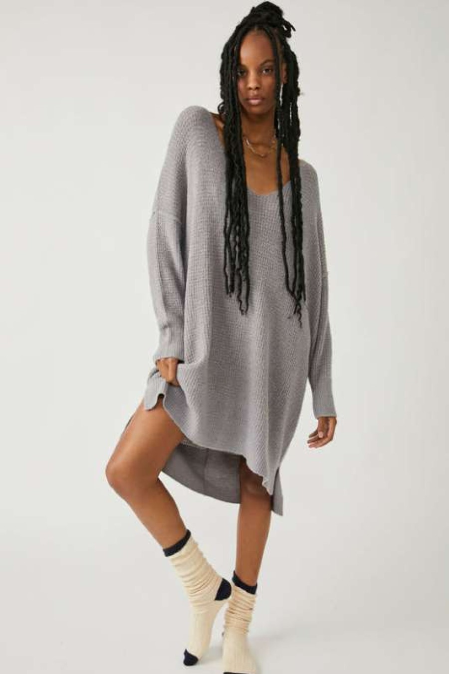 Tops * | Unordinary Free People: C.O.Z.Y. Pullover Frosted Earth