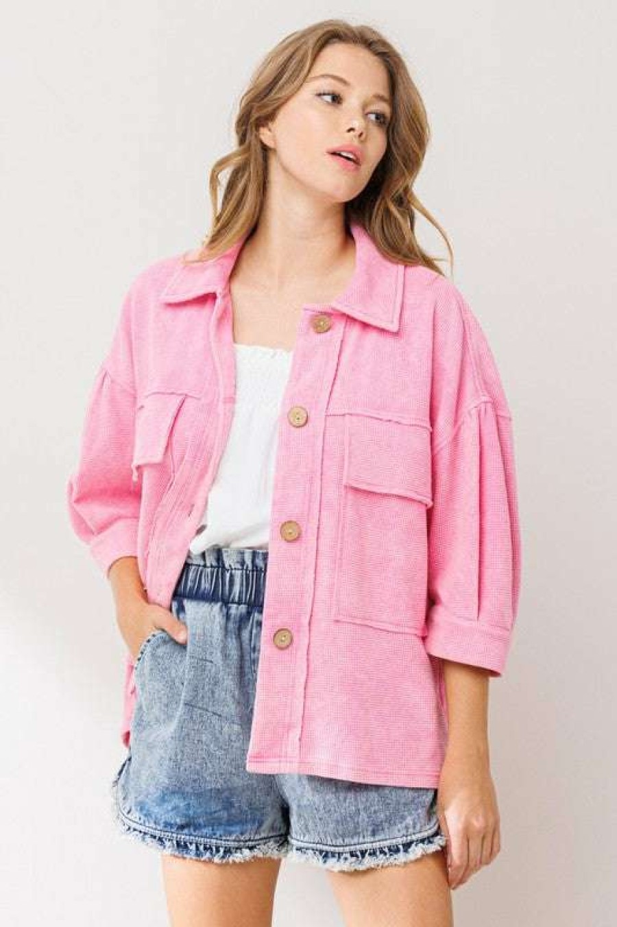 Jackets * | Fair Mommy Optimist Jacket Washed Pink