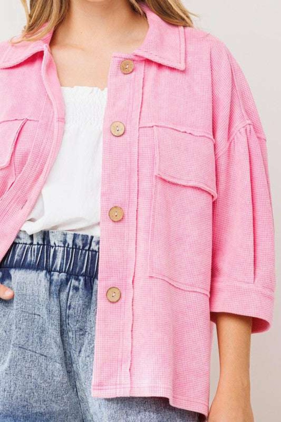 Jackets * | Fair Mommy Optimist Jacket Washed Pink