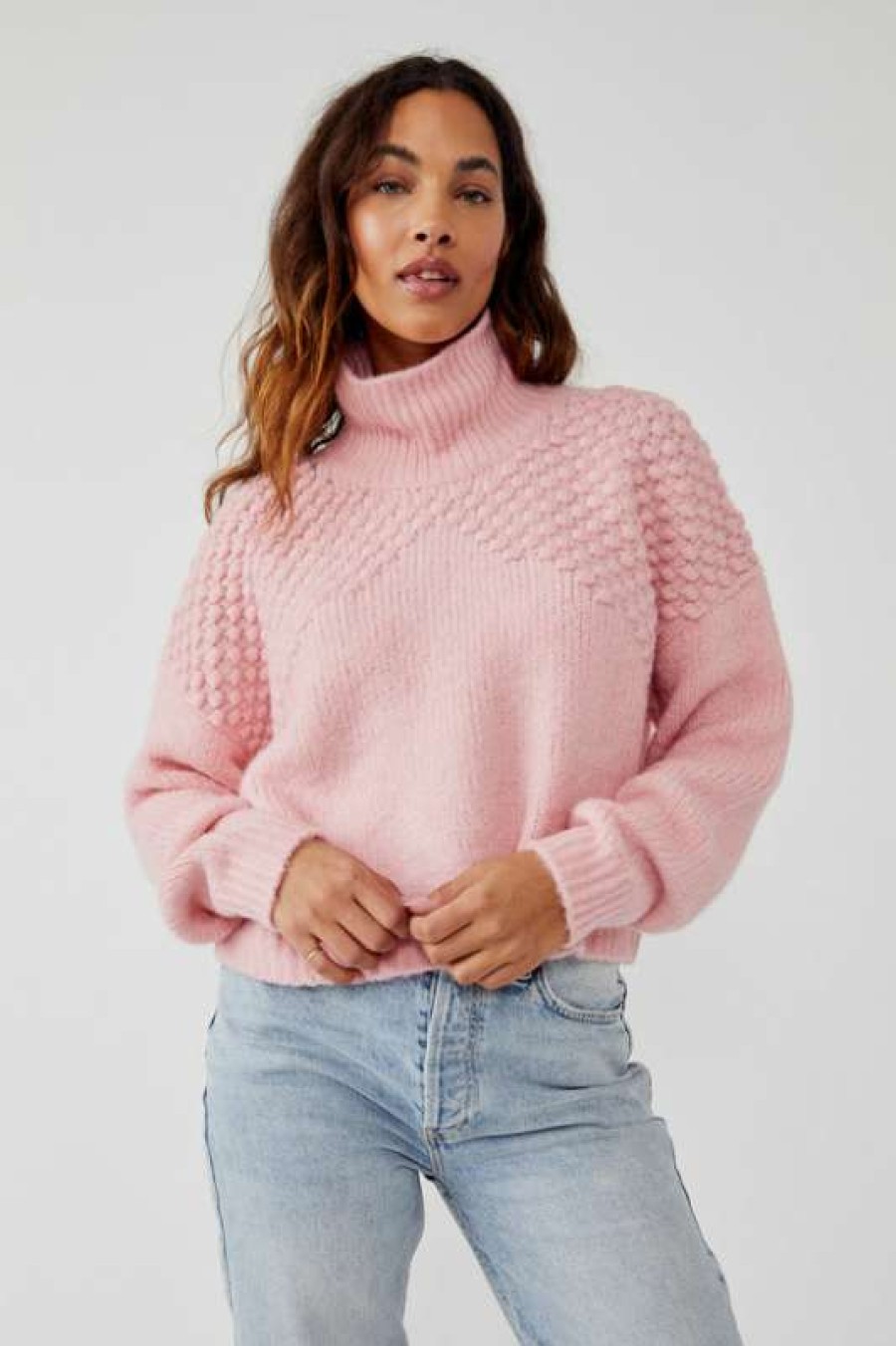 Sweaters * | Exquisite Free People: Bradley Pullover Bubblegum