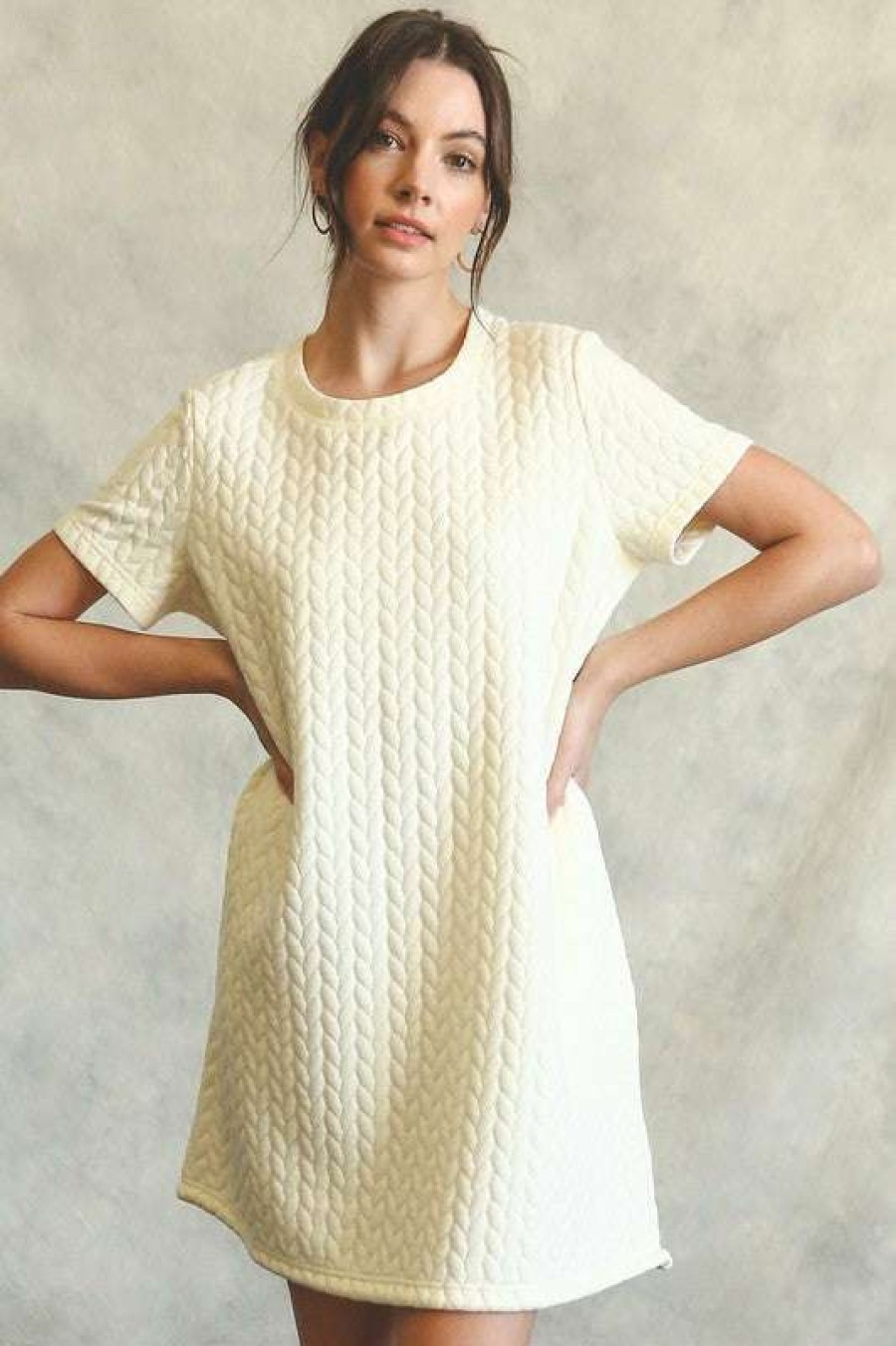 Dresses * | Fine Easy Come Easy Go Cable Dress Cream