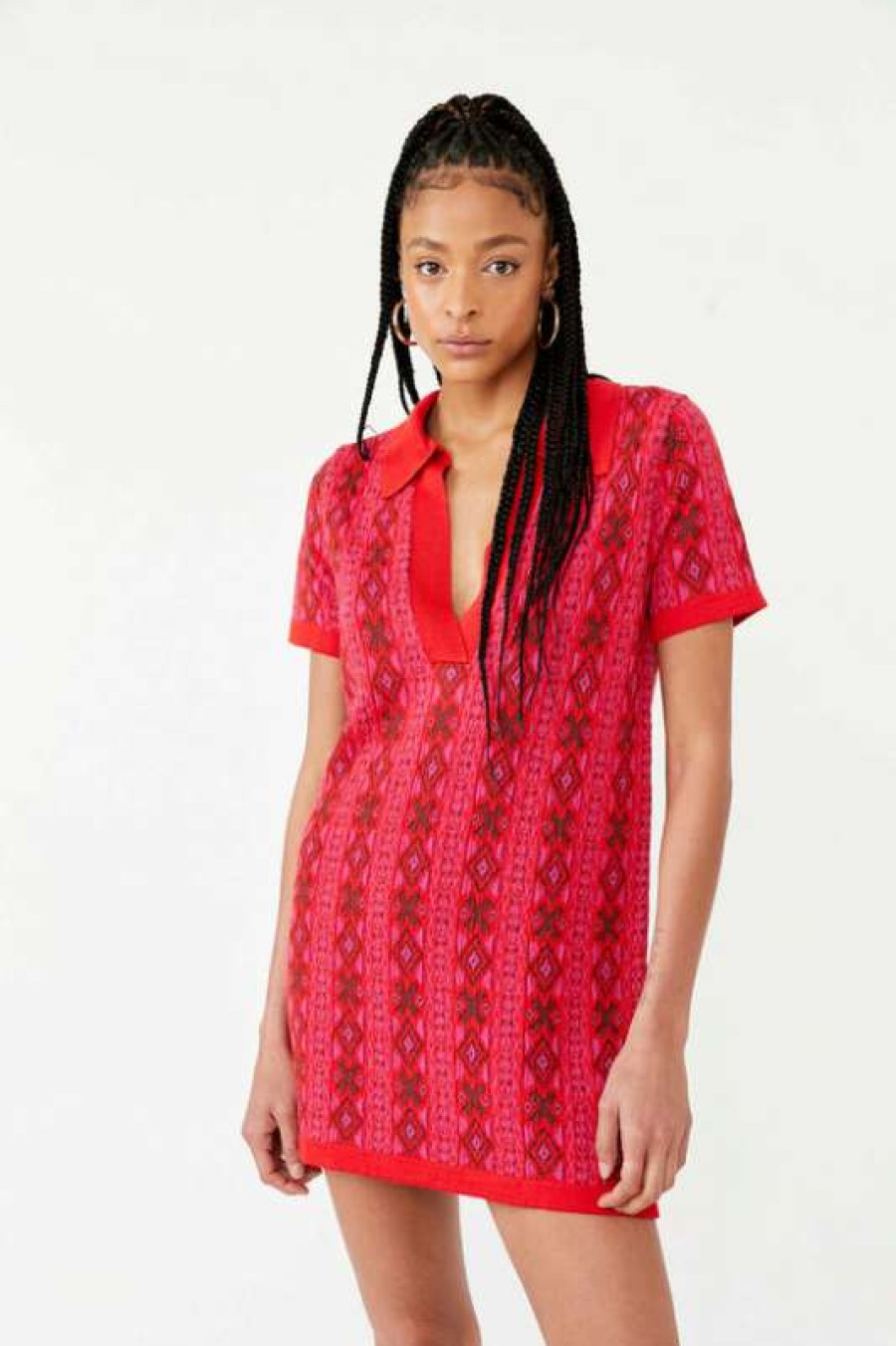 Dresses * | Authentic Free People: Kitt Mini Dress Berry Combo