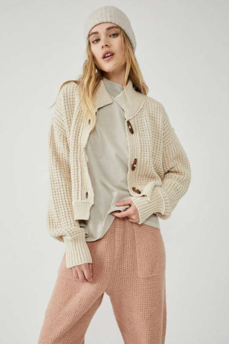 Cardigans * | Latest Free People: Micah Cardi Ivory