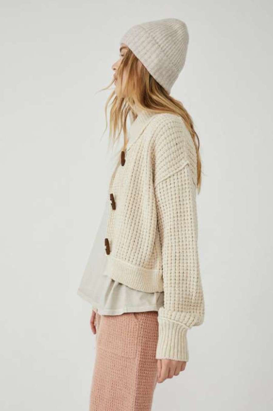 Cardigans * | Latest Free People: Micah Cardi Ivory