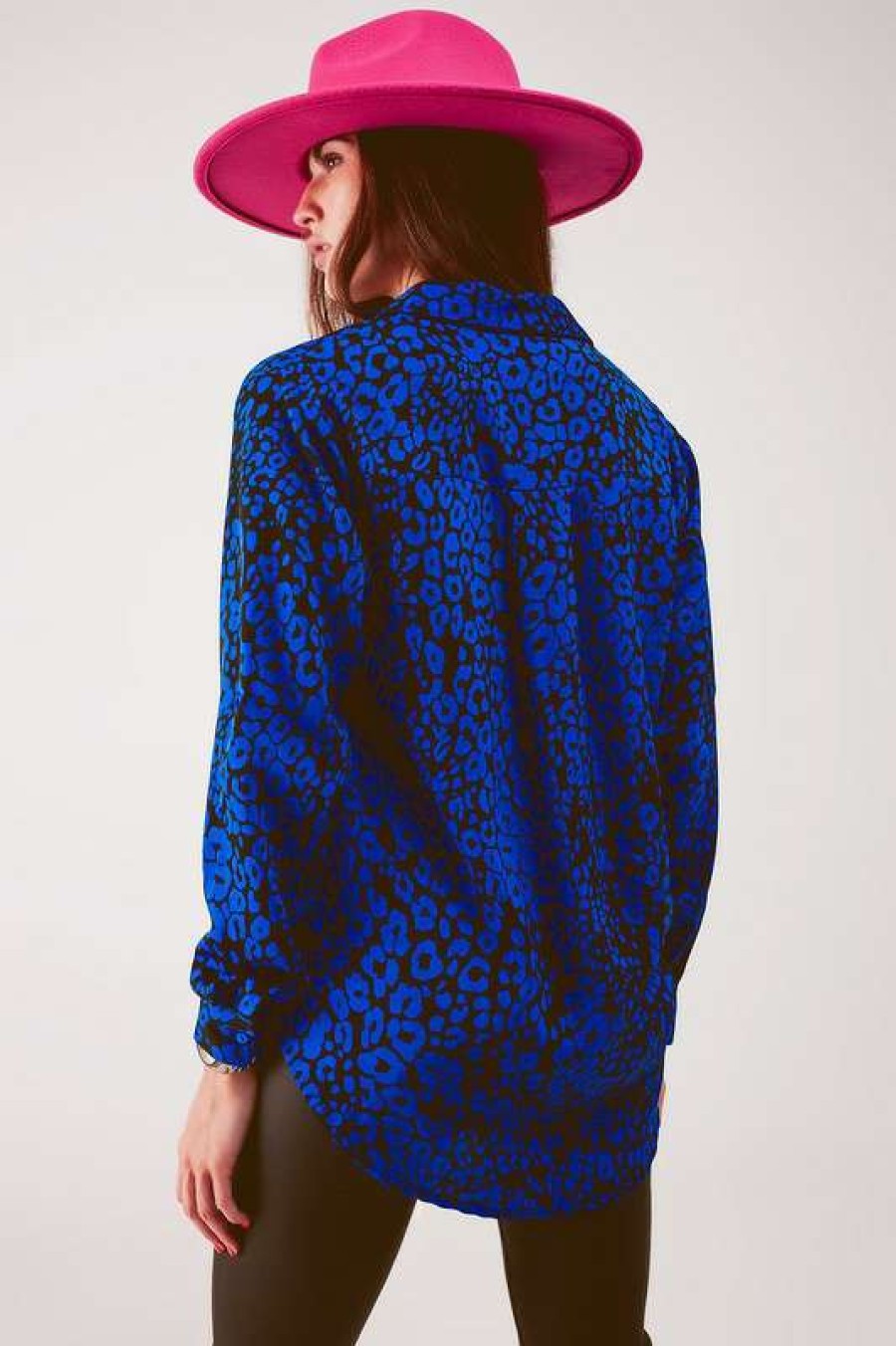 Blouses * | Fine Jungle Nights Top Blue