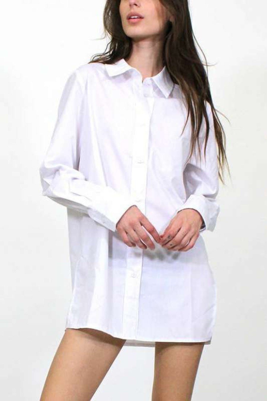 Blouses * | Beautiful Jones Button Down White