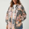 Jackets * | Exceptional Free People: Printed Ruby Jacket Charcoal Combo