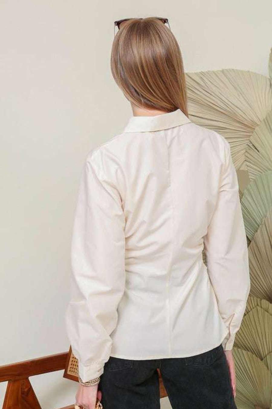 Blouses * | Comely Spiced Up Cut Out Top Off White